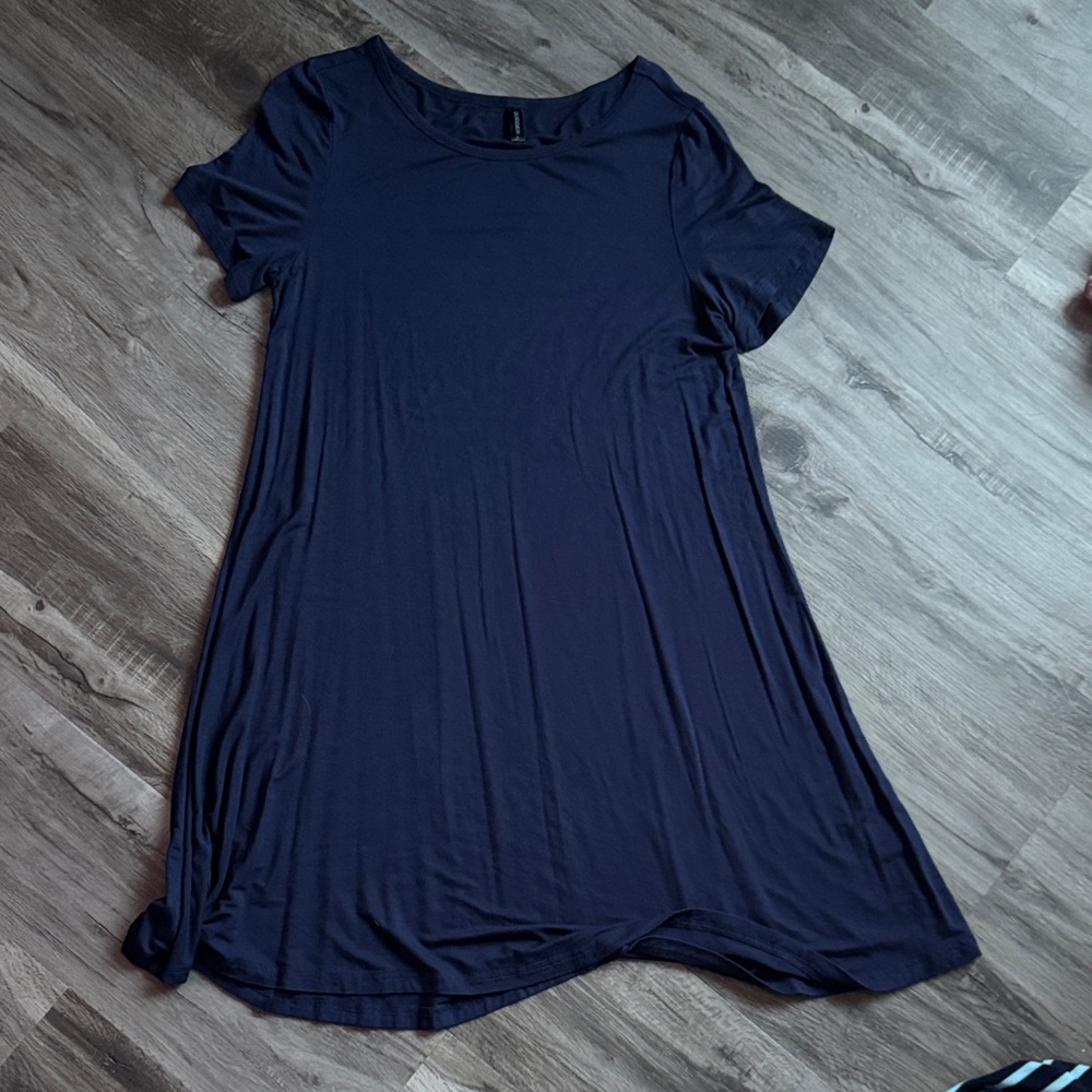 Navy Blue T-Shirt Dress